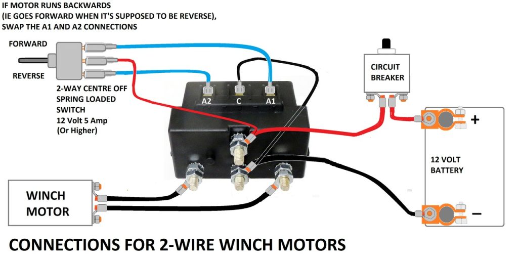 winch motor reversing solenoid switch