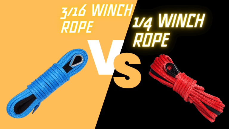 3/16 vs 1/4 winch rope