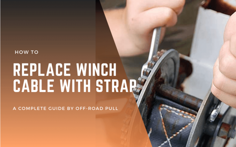 how to replace a winch cable with a strap