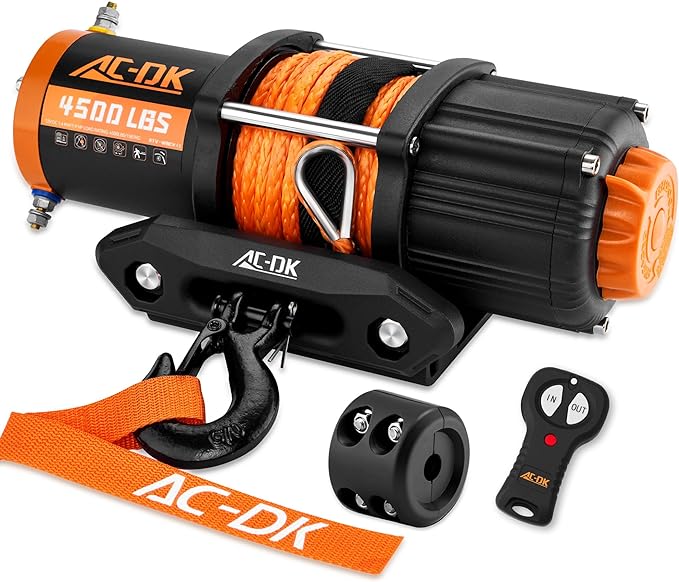 AC-DK electric trailer winch