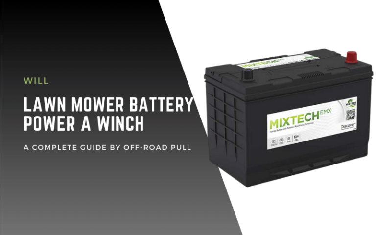 will a lawn mower battery power a winch