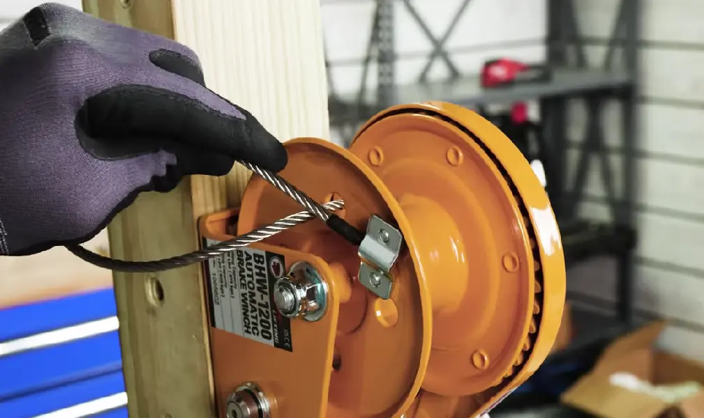 Attaching Cable to the Drum Anchor Bolt